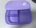 特百惠（Tupperware）思麗康飯盒3件套學(xué)生上班族便攜午餐分格微波1L+湯碗 冰沙紫 曬單實(shí)拍圖
