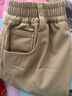 朱阿姨女大童工裝褲加絨秋冬款2025新款褲子初中生女孩青少年闊腿休閑褲 卡其色加絨 （帶絲帶） 160 曬單實(shí)拍圖