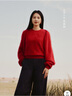 edition【高圓圓同款】披肩馬甲兩件套女2024冬季新款純山羊絨軟糯毛衣 大紅色 S 160 曬單實(shí)拍圖