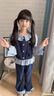 G.DUCKKIDS小黃鴨童裝女童春裝套裝2025新款獨特絕美牛仔休閑兒童秋季女寶寶 花邊喇叭褲套裝 110 (建議98-105cm 3-4周歲） 曬單實(shí)拍圖