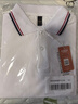羅蒙男童短袖polo衫校園服飾春夏T恤女童班服 條紋白色短袖POLO衫150 曬單實(shí)拍圖