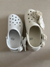 卡駱馳（CROCS）經(jīng)典珍珠蕾絲云朵洞洞鞋時(shí)尚百搭|211540 亞麻色-0HZ 35 (220mm) 曬單實(shí)拍圖