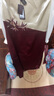 粉藍衣櫥2024秋裝新款國風刺繡拼接禮服連衣裙【馥郁東方醋酸裙】5A3L899 楓葉紅 XL 曬單實拍圖