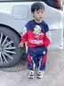 迪士尼（Disney）經(jīng)典奧特曼衣服亮燈男童春秋套裝兒童痞帥洋氣衛衣褲兩件套運動(dòng)服 藏青色 2件套 110 cm 曬單實(shí)拍圖