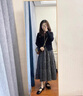 歐迪惠（Oudihui）2025年新款秋冬連衣裙女裝套裝法式復(fù)古溫柔針織毛衣穿搭碎花裙子 針織衫+半身裙 S 曬單實(shí)拍圖