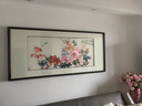 奈維斯汀  NAVSTIN純手工蘇繡掛畫(huà)寫(xiě)意風(fēng)格牡丹圖刺繡畫(huà)沙發(fā)背景墻臥室客廳裝飾畫(huà)寫(xiě)意牡丹(75*180cm)送貨上門(mén)包安裝 曬單實(shí)拍圖