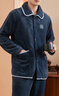 芬騰睡衣男士防靜電雙面絨加厚保暖秋冬新品翻領(lǐng)家居服套裝 曬單實(shí)拍圖