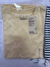 無(wú)印良品（MUJI）女式 雙羅紋編織 圓領(lǐng)長(cháng)袖T恤 上衣打底衫女裝25年秋季 淺黃色 L (165/88A) 曬單實(shí)拍圖