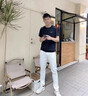 KOOSHI奢品純亞麻休閑褲男長(cháng)褲子夏薄款直筒寬松麻料九分褲國潮透氣男褲 白色 XL 曬單實(shí)拍圖
