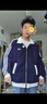 NEW OR MODE美式撞色三條杠開(kāi)衫衛衣男新款秋季潮牌青少年情侶棒球服夾克外套 藏青色 XL 【建議125-145斤】 曬單實(shí)拍圖