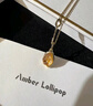 Amber Lollipop王玉雯同款水晶項鏈女士寶石鎖骨鏈周年紀念日生日禮物送女友老婆 黃色（流光至境系列） 曬單實(shí)拍圖