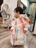 鴨鴨兒童羽絨服女童中長(cháng)款洋氣加厚小童寶寶新款卡通冬裝外套YD 曬單實(shí)拍圖