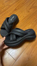 百麗（Belle）厚底增高拖鞋女舒適可外穿休閑拖鞋B2477BT5 黑色 35 (225mm) 曬單實(shí)拍圖