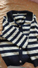 娃娃領(lǐng)正肩條紋針織開(kāi)衫女2025春秋大碼胖mm小香風(fēng)毛衣外套上衣 3935黑色 XL  【建議121斤-135斤】 曬單實(shí)拍圖