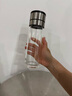 簡(jiǎn)居客車(chē)載茶水杯一鍵開(kāi)蓋玻璃杯男士2025新款商務(wù)高硼硅泡茶杯家用杯子 【單層玻璃杯】450ML 曬單實(shí)拍圖