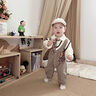 G.DUCKKIDS小黃鴨嬰兒衣服春秋季新生兒連體衣滿(mǎn)月百天男寶寶周歲禮服紳士風(fēng) 咖色 73cm 73碼3-7月建議寶寶6-8公斤 曬單實(shí)拍圖