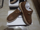 百麗（Belle）焦糖美式春夏新款輕便休閑小白鞋真皮運動(dòng)板鞋A1468BM4預售 黃棕-單里 44 (270mm) 曬單實(shí)拍圖