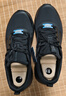斯凱奇（Skechers）秋季緩震健步鞋網(wǎng)面透氣高彈鞋厚底耐磨休閑運動(dòng)鞋 全黑色/BBK 42.5 曬單實(shí)拍圖