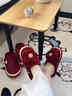 栢啟歆結婚拖鞋喜慶紅色棉拖鞋冬季新婚居家新郎新娘情侶男女婚慶陪嫁禮 太陽(yáng)花棉拖【新郎男款1雙】 44-45（偏小一碼） 曬單實(shí)拍圖