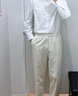 優(yōu)衣庫男裝女裝燈芯絨舒適九分褲/長(cháng)褲休閑褲25新款479137 01 乳白色 L 曬單實(shí)拍圖