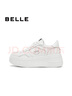 百麗（Belle）簡(jiǎn)約百搭小白鞋女2025秋新商場(chǎng)同款厚底增高休閑板鞋E7J1DCM5 米白色 38 曬單實(shí)拍圖