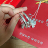 長(cháng)命百歲鈴鐺寶寶足銀手鐲嬰兒童純銀鎖套裝長(cháng)命鎖滿(mǎn)月周歲禮物 長(cháng)命百歲鐲+長(cháng)命百歲鎖/送寶寶專(zhuān)屬禮盒 曬單實(shí)拍圖
