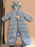 巴拉巴拉童裝嬰兒連體衣輕薄羽絨服寶寶衣服2025冬裝抱衣爬服男童女童萌趣 藍色小熊-白鴨絨 80 cm-充絨量41g 曬單實(shí)拍圖
