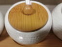 樂(lè )卡利 陶瓷調料罐佐料盒廚房調味罐套裝調味料收納盒一體多格味精鹽罐 曬單實(shí)拍圖