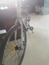 永久公路車(chē)自行車(chē)直把彎把山地車(chē)男女越野變速700C單車(chē)青少年競速賽車(chē) 鋼架 灰色 21速 燕把輻條輪 曬單實(shí)拍圖
