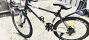 ICOLOUR變速死飛山地自行車(chē)男彎把單車(chē)公路車(chē)賽車(chē)實(shí)心胎雙碟剎成人女中學(xué) 減震-純黑色24速60刀 曬單實(shí)拍圖