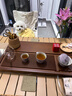 施錦茶盤(pán)帶燒水壺茶具套裝家用客廳整套全自動(dòng)上水一體功夫茶具茶臺燒 （花梨木色）品亦電器款90*43*3.5 曬單實(shí)拍圖