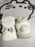 回力翻蓋手套女冬季保暖半指毛絨手套可愛(ài)觸屏加厚防風(fēng)寒學(xué)生戶(hù)外手套 白色兔子【毛絨保暖】 曬單實(shí)拍圖