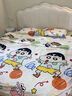 卡通蠟筆小新四季1.5m床四件套可愛(ài)兒童學(xué)生宿舍床單人被套三件套 趣味小新ljf 1.2三件套 (被套150x200) 曬單實(shí)拍圖