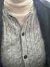 優(yōu)衣庫女裝紐花圓領(lǐng)針織開(kāi)衫/毛衣外套空調衫通勤秋冬新款481477 03 灰色 S 曬單實(shí)拍圖
