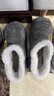 奧康（Aokang）包跟棉拖鞋男士冬季保暖室內居家老人防滑防臭加絨全包棉鞋女外穿 深灰 42-43 【適合41-42】 曬單實(shí)拍圖