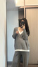 革曼孕婦裝秋季套裝2025大碼時(shí)尚外穿高級感孕婦上衣褲子春秋款兩件套 灰色套裝 L(建議115-130斤) 曬單實(shí)拍圖