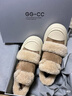 GG-CC【布朗可可】潮流冬新款毛毛鞋保暖厚底增高休閑板鞋女G23Y6905 杏色 39 曬單實(shí)拍圖