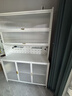 帥仕（shuaishi）廚房用具置物架落地多層餐邊柜嬰兒喂養臺儲物收納柜微波爐烤箱架 【標準全套】白6層120長(cháng)44深 曬單實(shí)拍圖