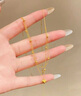 中國黃金（CHINA GOLD）18K金滿(mǎn)天星愛(ài)心項鏈女款雙層疊戴生日禮物送女友老婆教師節禮物 18K金滿(mǎn)天星愛(ài)心項鏈約1.1g【品牌禮盒】 曬單實(shí)拍圖