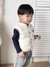 G.DUCKKIDS小黃鴨童裝嬰兒羽絨馬甲2025新款男寶寶輕薄保暖冬裝兒童外穿背心 米色 90 建議1~2歲【 80-90cm】cm 曬單實(shí)拍圖