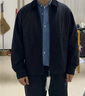 優(yōu)衣庫男裝女裝休閑拉鏈短茄克外套巴恩風(fēng)翻領(lǐng)夾克478230 480827 480827/68深藍色(牛仔色) M 曬單實(shí)拍圖