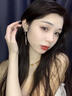 BJYL蝴蝶結流蘇耳釘女無(wú)耳洞耳夾高級感耳環(huán)2026新款耳飾氣質(zhì)長(cháng)款耳墜 蝴蝶結流蘇耳釘一對（有耳洞拍） 曬單實(shí)拍圖
