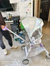 哈秀C1遛娃神器嬰兒推車(chē)可躺可坐輕便可折疊高景觀(guān)雙向手推車(chē) C1炫彩+涼席 曬單實(shí)拍圖