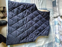 中老年加絨加厚馬甲加厚中老年棉背心加絨坎肩短款爸爸裝大碼馬夾 藏藍色大格馬甲 3XL 曬單實(shí)拍圖