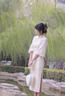 鉑吶苓旗袍女新中式2025秋季新款高級感改良裙開叉訂婚敬酒禮服連衣裙 民國風旗袍【杏色】 M 曬單實拍圖
