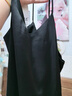纖莉秀大碼女裝高級感醋酸垂感顯瘦性感吊帶連衣裙胖mm夏新款2598 黑色 XL 曬單實(shí)拍圖