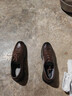 森達正裝皮鞋男2025秋新牛皮布洛克商務(wù)皮鞋JDZ36CM5 深棕 41 曬單實(shí)拍圖