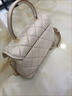 夢(mèng)特嬌（MONTAGUT）包包新款時(shí)尚菱格鏈條手提包山茶花女包羊皮單肩斜挎包送女友禮物 椰奶白RA612074112（羊皮） 曬單實(shí)拍圖