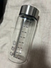 DIKTT德國喝中藥專(zhuān)用杯牛奶杯刻度家用豆漿杯兒童早餐杯帶蓋玻璃杯 【顯溫鋼蓋】400ml+黑色杯套 曬單實(shí)拍圖
