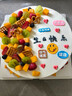 京集手繪網(wǎng)紅創(chuàng  )意新鮮生日蛋糕下午茶水果同城配送全國配送2磅8英寸 曬單實(shí)拍圖